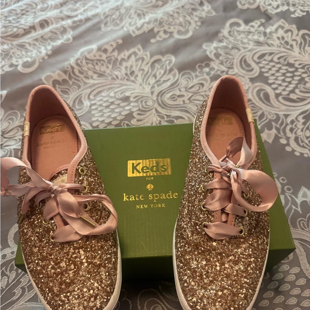 Kate Spade Pink Glitter Sneakers